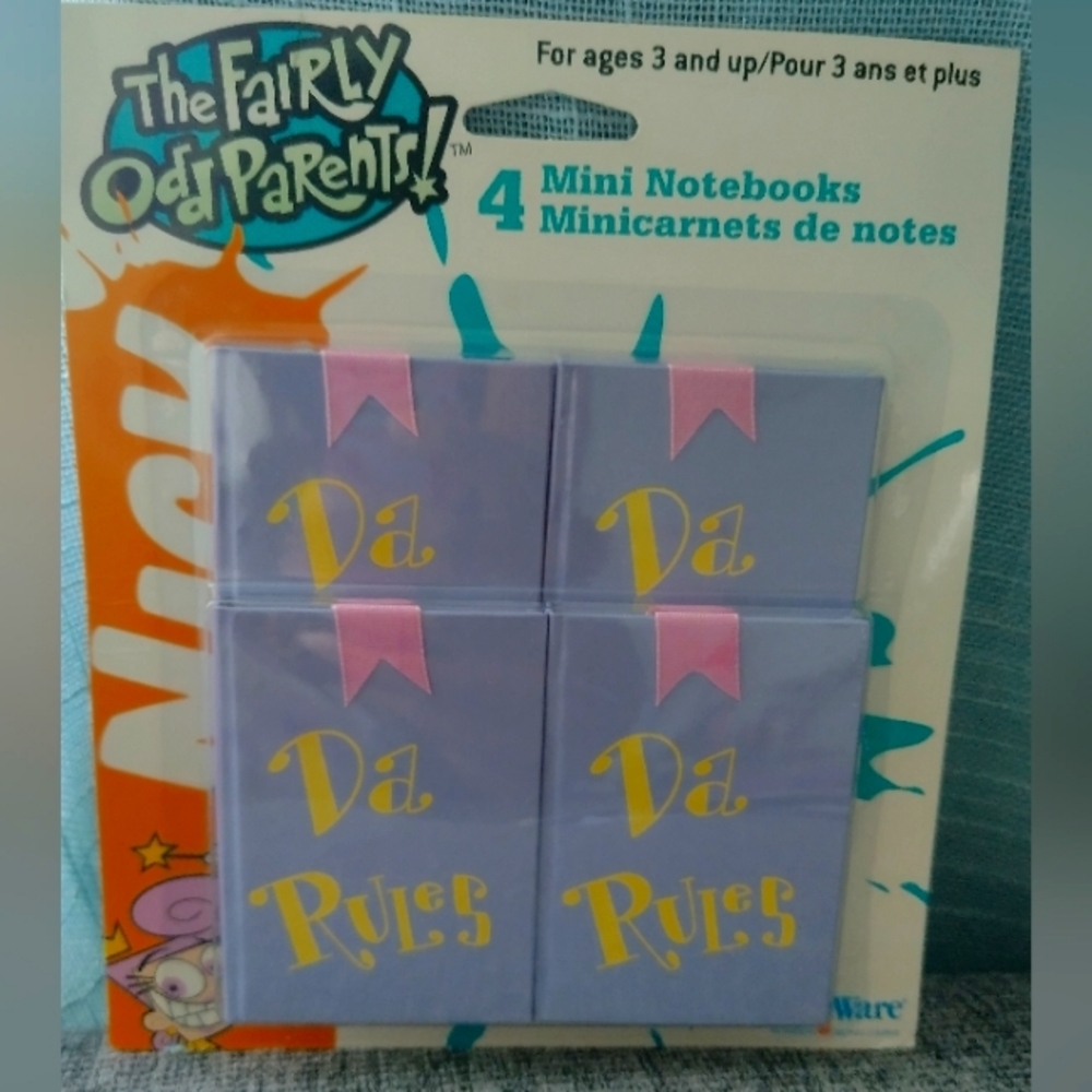 Fairly Oddparents Da Rules Mini Notebooks 2004 Y2K